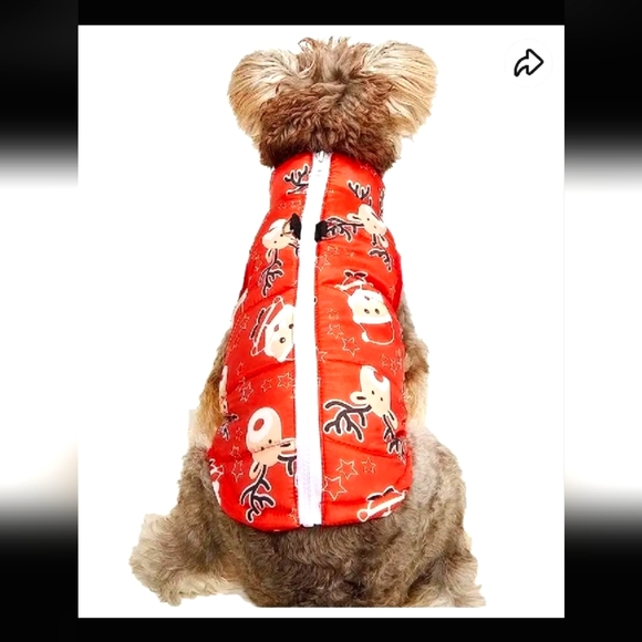 Jecikelon Winter Dog Vest Jacket Waterproof Size X-Small Christmas Design - Picture 2 of 8